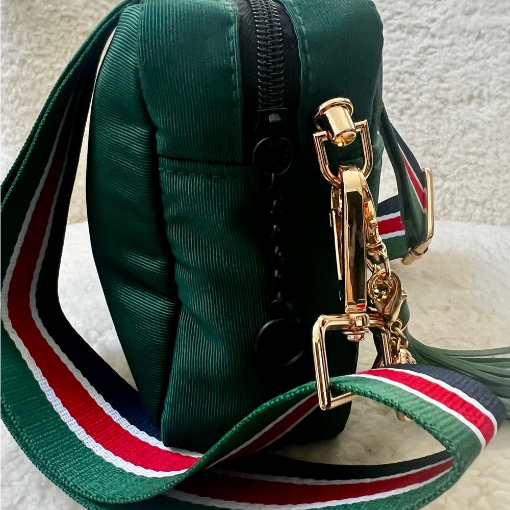 Gucci Upcycled Canvas Beauty Crossbody Bag with Coach Charm and Removable Strap - Picture 5 of 8
